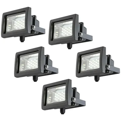 Produktbild von 5er Set LED Baustrahler, schwenkbar, IP65, B 11,5 cm