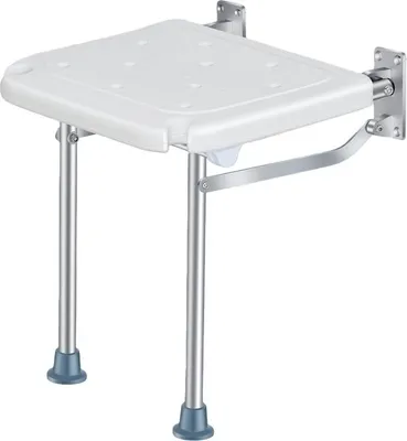 Produktbild von Barrierefreier Duschklappstuhl, Wandmontage, Faltbar, Platzsparend, Senioren, Schwangere, Behinderte, Verstärkt, Rutschfest, Badestuhl, Feste Höhe