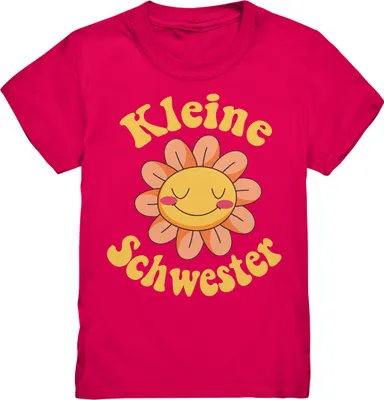 Produktbild von Kleine Schwester T-Shirt Blume Kleine Schwester Geschenk – Sorbet / 122/128 (7-8)
