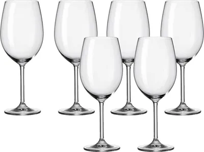 Produktbild von Leonardo Daily Bordeaux-Gläser 6er Set, Rotwein-Kelch mit Stiel, spülmaschinenfeste Wein-Gläser, Höhe 24,5 cm, 640 ml, 063317