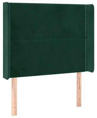 Obrázek produktu pro vidaXL Čelo postele s ušima tmavě zelené 103x16x118/128 cm Velvet