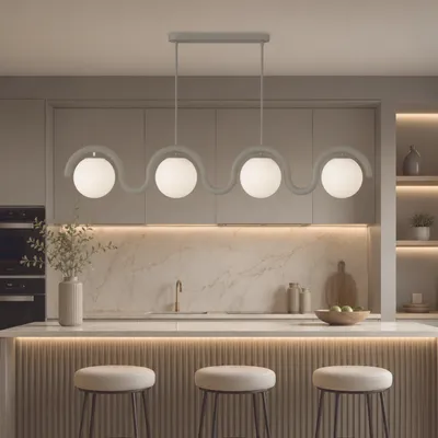 Productafbeelding van Opviq, moderne hanglamp, metalen behuizing, diameter 15, 110x17x70 cm, grijs - 100% melamine