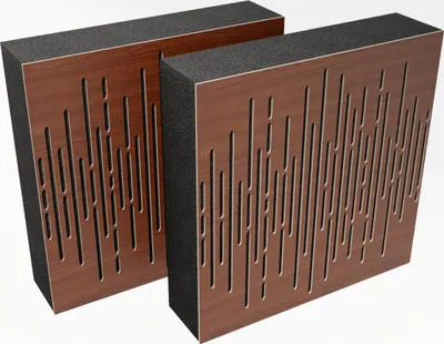 Zdjęcie produktu dla 2-pak - Panel akustyczny pochłaniający dźwięk AbFuser | 50 x 50 cm | kolor: (orzech, VELAR (150 mm))