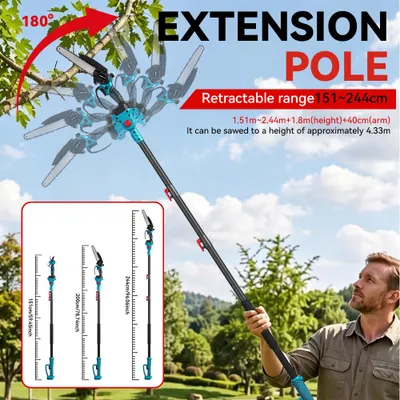 Zdjęcie produktu dla Pilarka łańcuchowa elektryczna - 4 w 1 - ostrze tnące o długości 8 cali - moc 5500 W