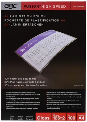 Image de Pochette à plastifier GBC HighSpeedPouch, DIN A4, 250 mic