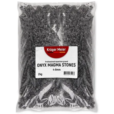 Zdjęcie produktu dla Kruger Meier Onyx Magma Stones 4-8 mm - Żwirek do akwarium 2kg