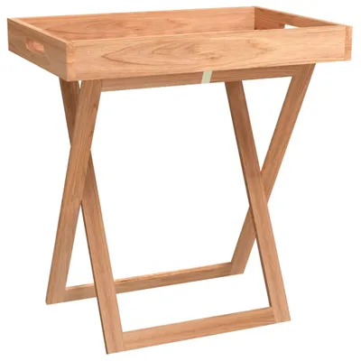 Image de Table à plateau pliante 52x36x56,5 cm Bois massif de noyer