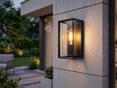 Produktbild von Globo Lighting Außenleuchte Aluminium schwarz matt, 1x E27