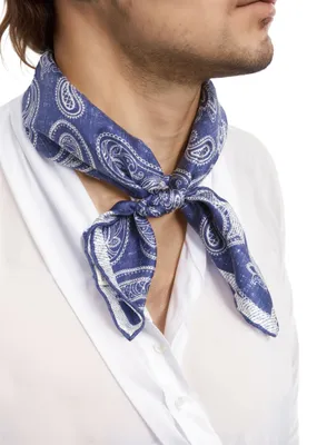 Produktbild von Prettystern Uni handrolliertes SeidenHalstuch Seide Nickituch Bandana Stirntu