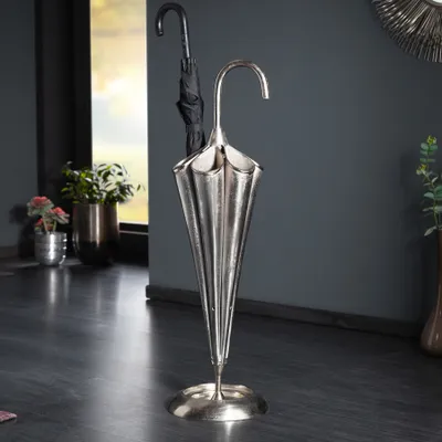 Produktbild von riess-ambiente Eleganter Schirmständer UMBRELLA 91cm silber Aluminium für 6 Schirme Regenschirmständer