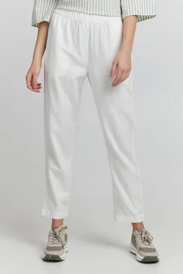 Produktbild von OXMO OXAlfa Damen Leinenhose Hose Stoffhose mit elastischem Bund Regular Fit