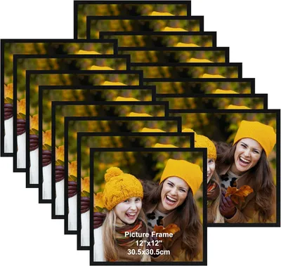 Obrázok produktu pre Fotorámiky 30 x 30 cm, 16 ks, čierne, pre nástennú dekoráciu