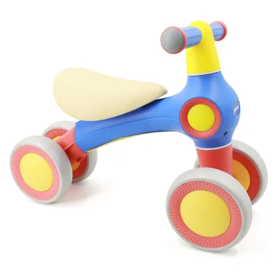 Produktbild von Laufräder Kinder 1-3 Jahr, Bis zu 25 kg, 4 Räder Balance Lauflernrad, Mini-Quads/Rutscher, PolyurethanReifen, Leicht und kompakt, Kinder Laufräder Rosa/Blau