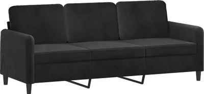 Produktbild von vidaXL 3-Sitzer-Sofa Schwarz 180 cm Samt