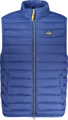Produktbild von Herren Blaue Ärmellose Jacke mit Taschen & Reißverschluss