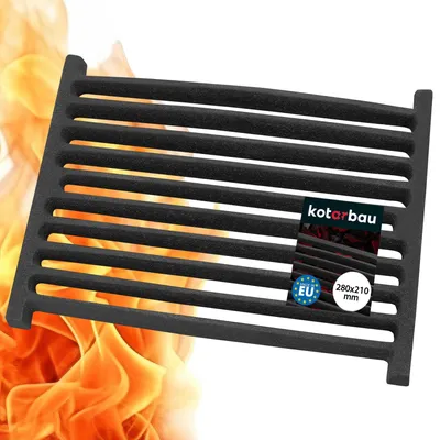 Image de Grille de four en fonte, dimensions 28 x 21 cm, modèle universel