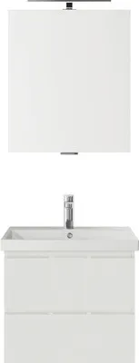 Produktbild von Pelipal Badmöbel-Set Serie 4035 BxHxT 60 x 200 x 45 cm Frontfarbe weiß mit Waschtisch Keramik weiß und Waschtischuntersc