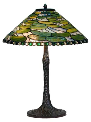 Obrázok produktu pre LumiLamp 5LL-6352 Stolná lampa Tiffany Green Ø 51x75 cm E27/max 2x60W