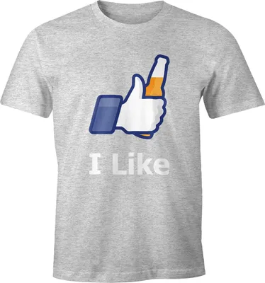 Produktbild von I like beer Herren T-Shirt Bier Fun-Shirt Moonworks® grau-meliert S