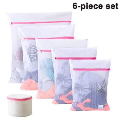 Produktbild von Wäschenetz für Waschmaschine Wäschesack Set mit Reißverschluß Wäschebeutel für BH's, Unterwäsche, Socken, Baby Kleidung (6 Stück)