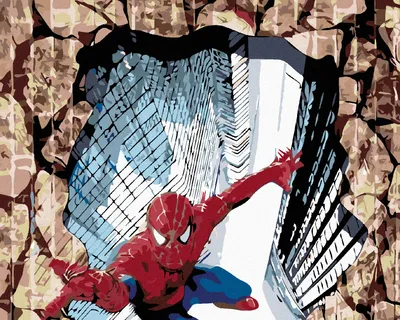Produktbild von Zuty - Malen nach Zahlen - SPIDERMAN 3D, 40x50 cm, ohne Keilrahmen