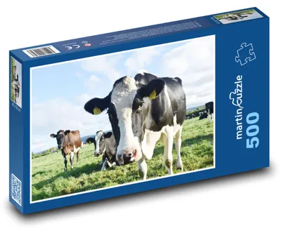 Obrázek produktu pro Puzzle 500 Krávy na zelené louce - martinpuzzle