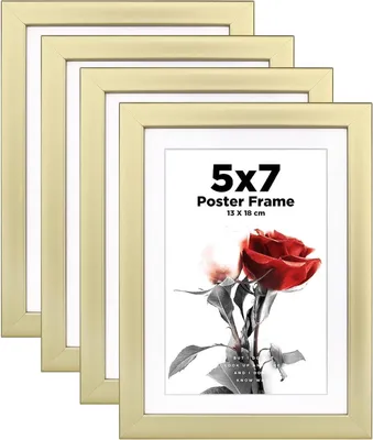 Immagine prodotto di Cornice 13x18 cm set di 4 decorazioni da parete e da tavolo in legno e vetro oro