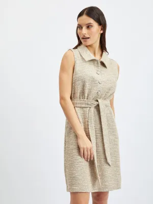 Produktbild von Orsay Hellbraunes kariertes Damenkleid 490467001000__38