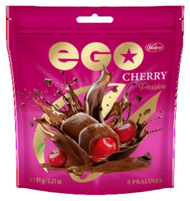 Immagine prodotto di Praline Vobro al cioccolato fondente e ciliegia 91 g