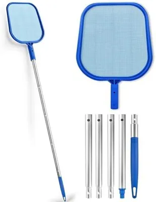 Produktbild von Pool Kescher 155cm Poolkescher Feinmaschig Netz für Pool, Schwimmbad, Teich, Aufstellpool, Planschbecken, Algen, Aufblasbarer Pool