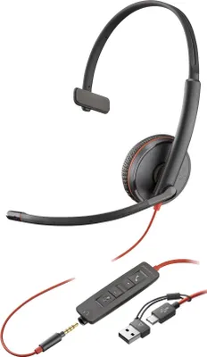 Immagine prodotto di Poly Blackwire 3215 Monaural UC USB-C/A/3,5mm