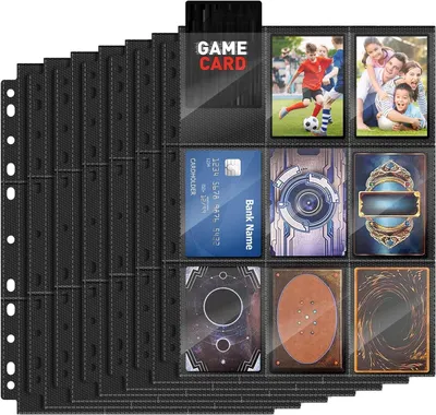Produktbild von Sammelkarten Hüllen, 900 Taschen Karten Hüllen Doppelseitiges Sammelalbum Leere Sammelalbum,Transparent Sammelkartenzubehör für Eine Vielzahl