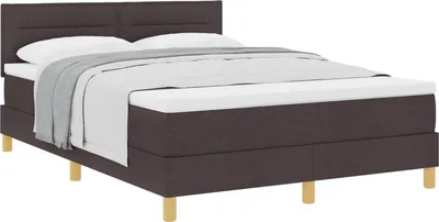 Obrázok produktu pre Posteľ s pružinovým rámom Tmavohnedá 140 x 190 cm látka