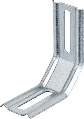 Immagine prodotto di Alberts 866310 Staffa regolabile, due angoli a 45°, in rilievo, con foro asolato, zincata sendzimir, 50 x 30 x 60 mm, set da 50
