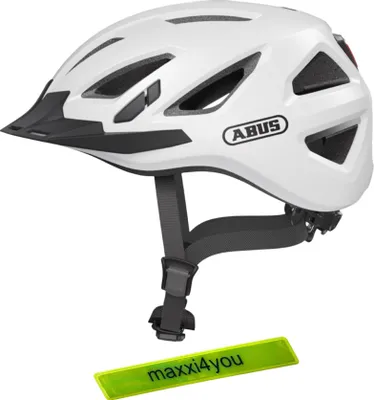 Zdjęcie produktu dla Kask rowerowy Abus Urban-I 3.0 City, biały, rozmiar L, z opaską odblaskową maxxi4you
