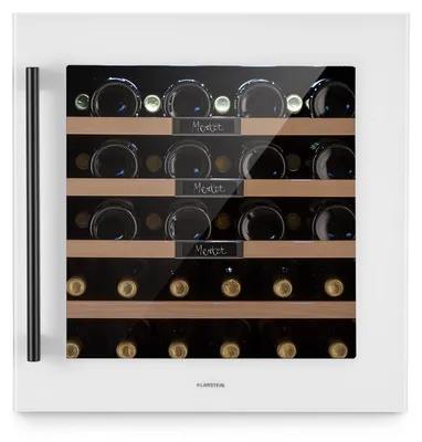 Produktbild von Klarstein Einbau-Weinkühlschrank, Kleiner Getränkekühlschrank Schmal, 1 Zone Weinkühlschrank mit Glastür, Indoor/Outdoor Beersafe, Kühlschrank Klein mit UV-Schutz, 5-20°C, 36 Flaschen