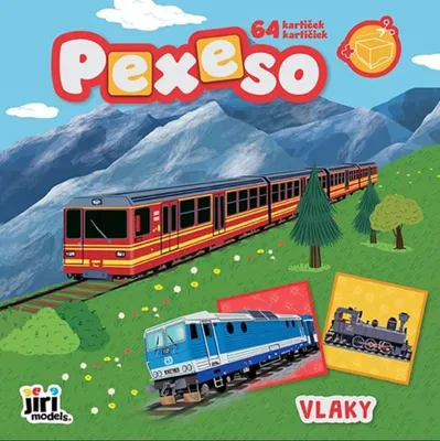Obrázek produktu pro Pexeso v sešitu Vlaky