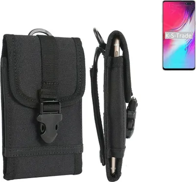 Produktbild von K-S-Trade Holster Handy Hülle kompatibel mit Samsung Galaxy S10 5G SD855 Holster Handytasche Gürtel Tasche Schutz Hülle Robust Outdoor schwarz