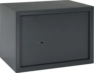Produktbild von Desgin Safe Box mit Schlüsselschloss Dunkelgrau 25x35x25 cm Stahl - Tresore 42011315