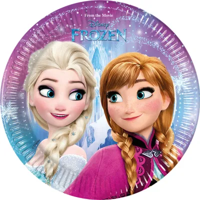 Produktbild von 8 x Frozen Nordlichter Pappteller - Medium 20cm