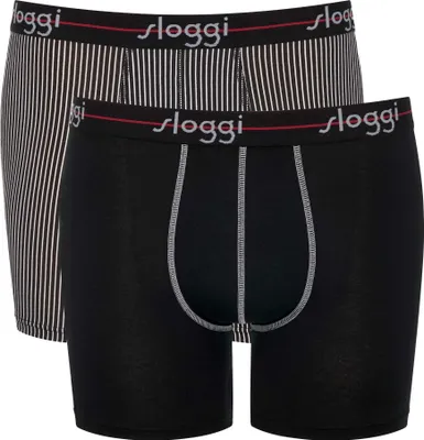 Produktbild von sloggi Herren Retro Pants 2-Pack Start Short - RED - DARK COMBINATION - Größe 8