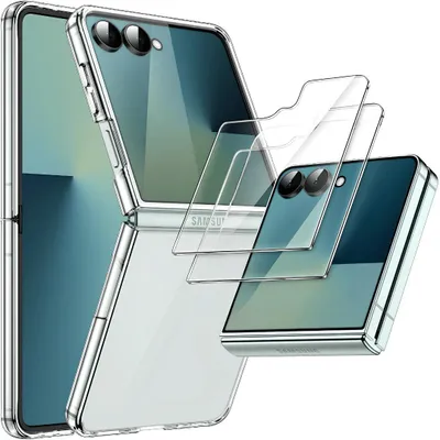Produktbild von Hülle + 2X Schutzglas für Samsung Galaxy Z Flip 7 Display Case Full Screnn Cover 9H