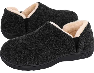 Produktbild von Herren Hausschuhe Rutschfest Bequem Memory Foam Schwarz 40-41 EU