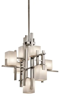 Immagine prodotto di Lampadario a LED, acciaio e vetro, L 65,4 cm