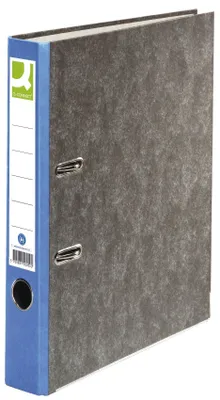 Produktbild von Q-Connect® KF18716 Wolkenmarmor-Ordner - A4, 50 mm, blau