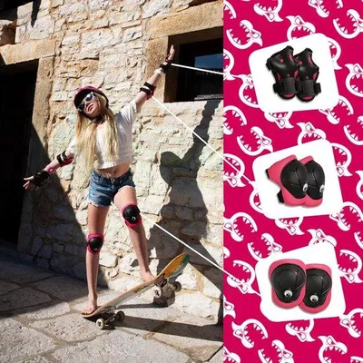 Produktbild von Schutzset für Kinder - Skate Pads, Handgelenkschutz und Ellenbogenschützer