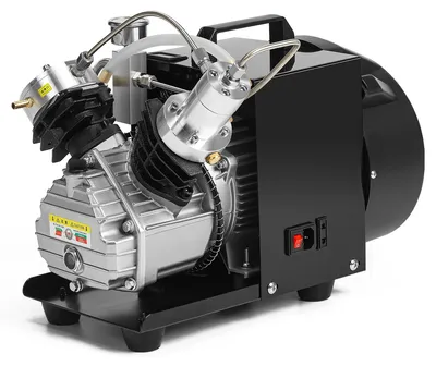 Image de Compresseur d'air PCP - Modèle TXEDM041. Compresseur haute pression - 300 bars (4500 psi) - 220V (électrique) - portable - pour carabines à air comprimé, paintball, plongée. Réservoir de 6,8 litres