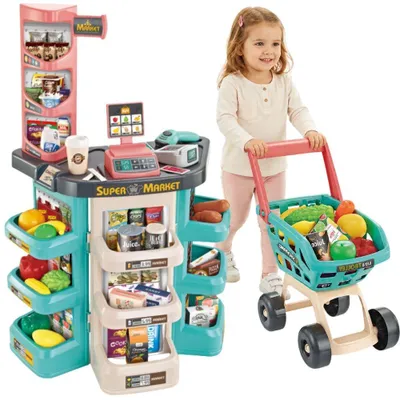Immagine prodotto di Woopie supermercato negozio e carrello carrello della spesa scanner bilancia 47 acc