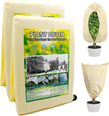 Produktbild von Winterpflanzenschutz, Set von 2, 80 x 120 cm, Frostschutz für Topfpflanzen, Beige