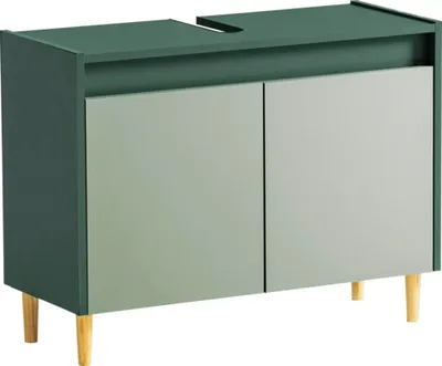 Obrázok produktu pre Kúpeľňová skrinka pod umývadlo Möbelpartner Lovis zelená 80 x 60,1 x 33 cm